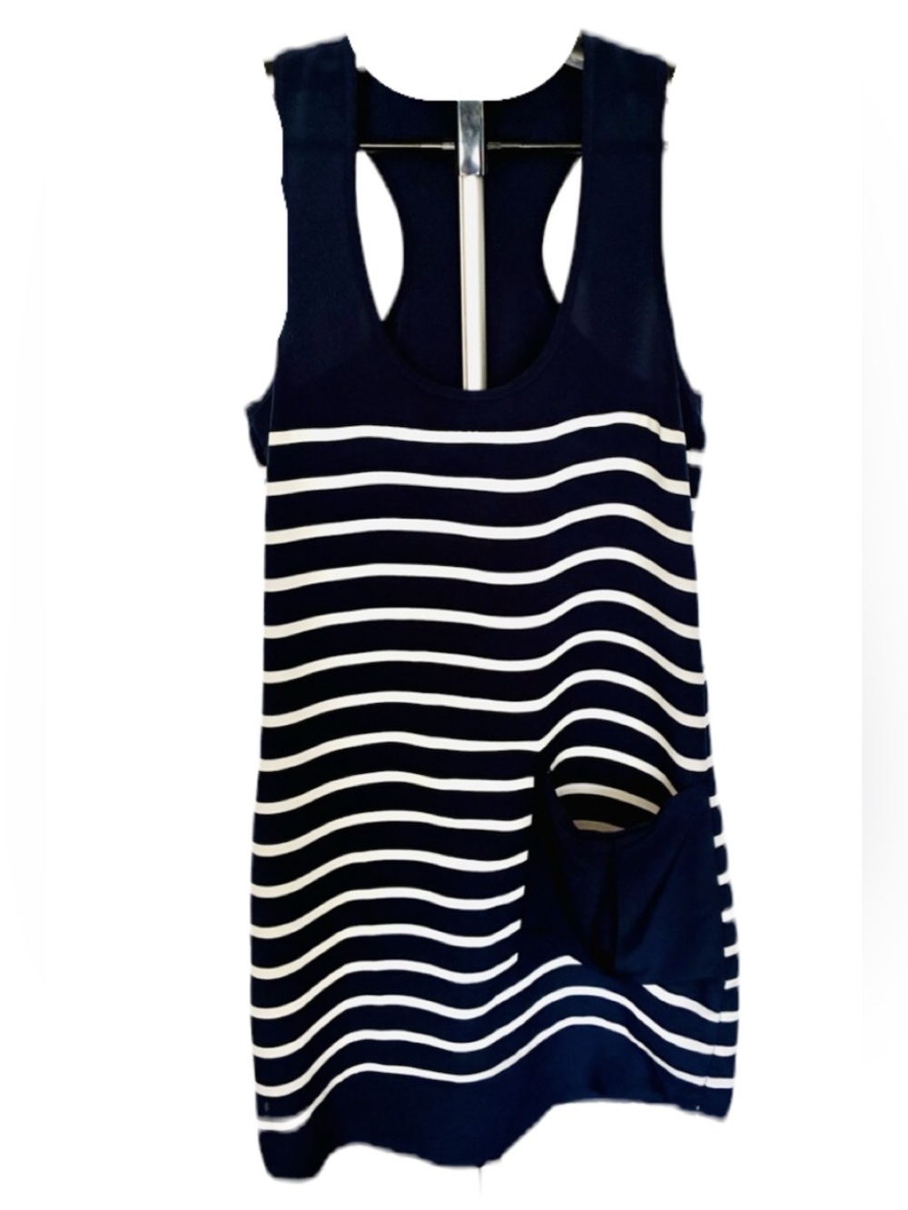 5/48 Saks Fifth Avenue Navy & White Racerback Tunic Sz.XS
